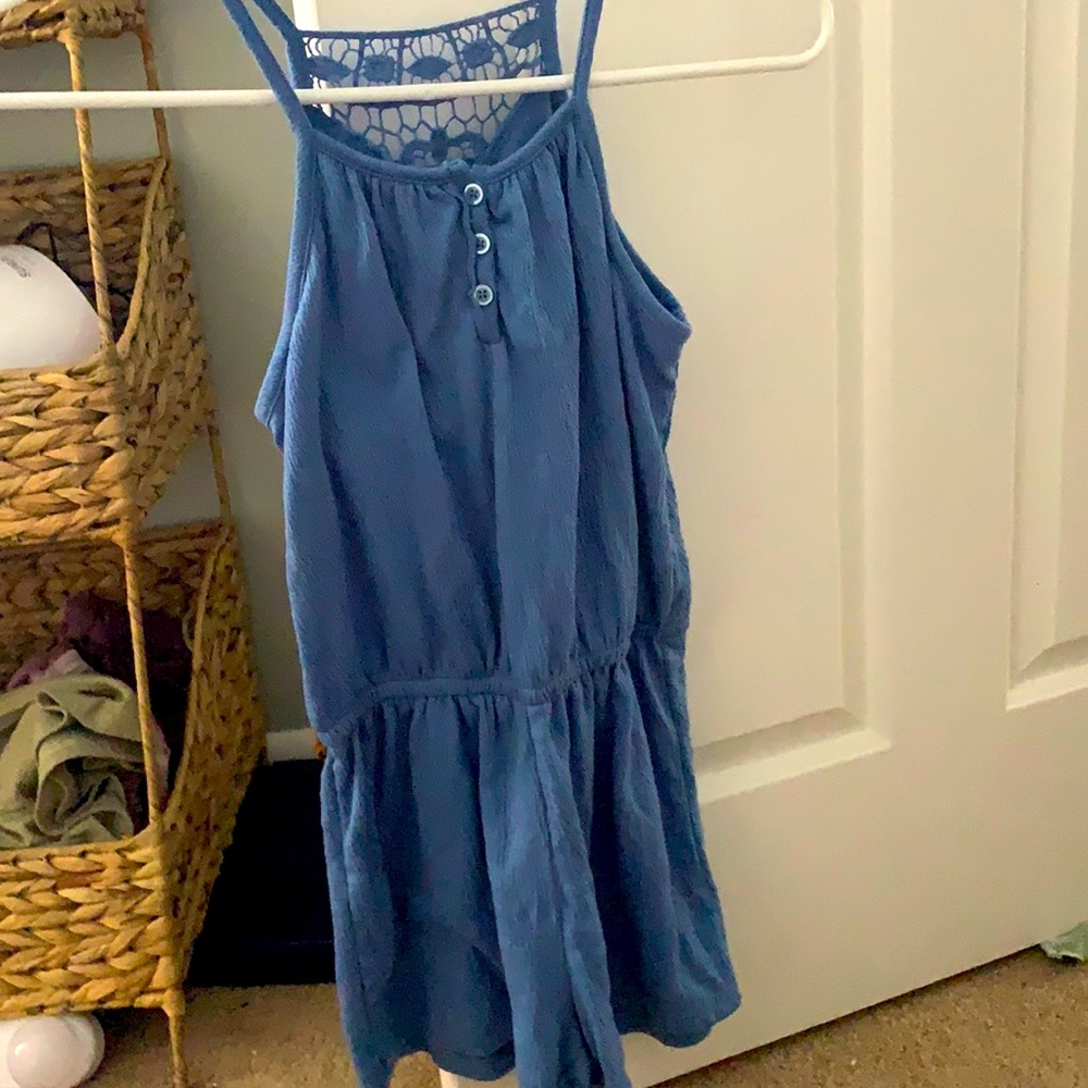 This blue romper for girls